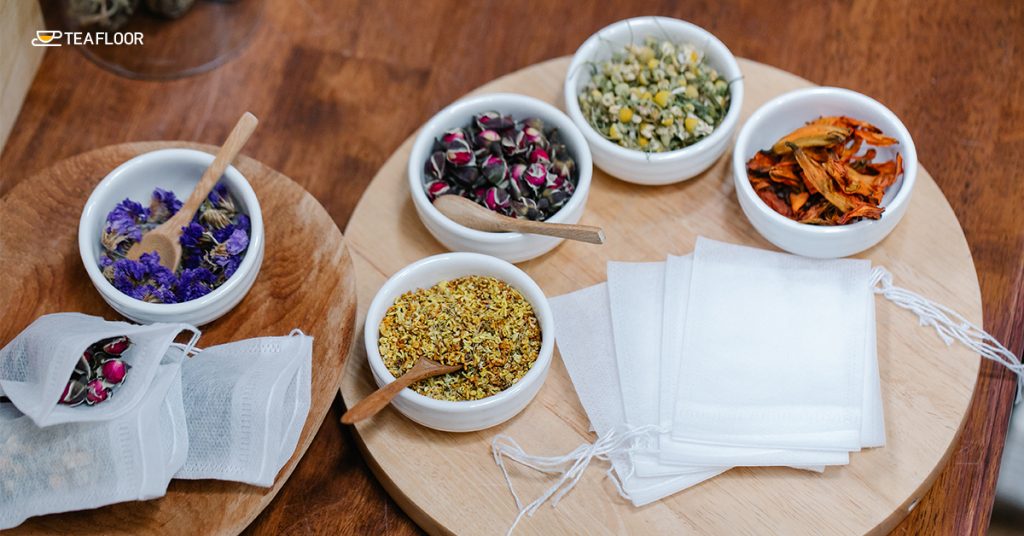 Images of Tea Leaves in the Pot