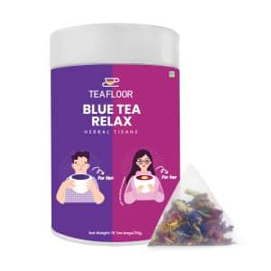 blue tea relax herbal tisane