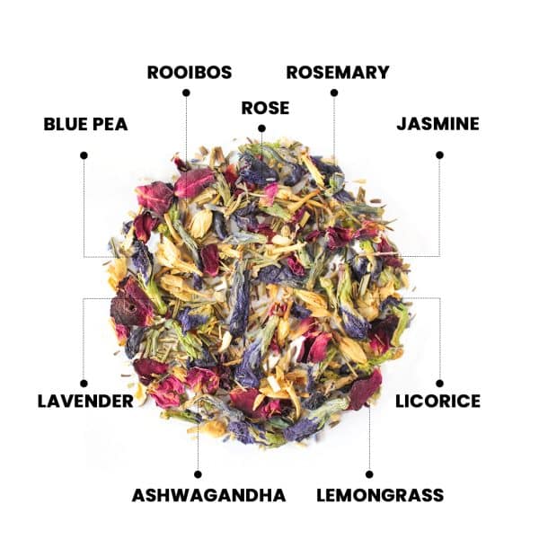 shop blue tea relax herbal tisane online