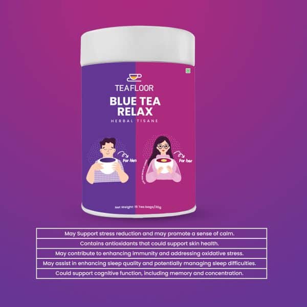 shop online blue tea relax herbal tisane